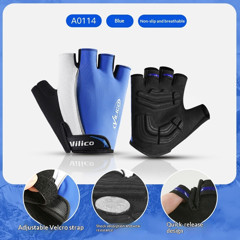 Unisex Road Bike Half-finger Gloves