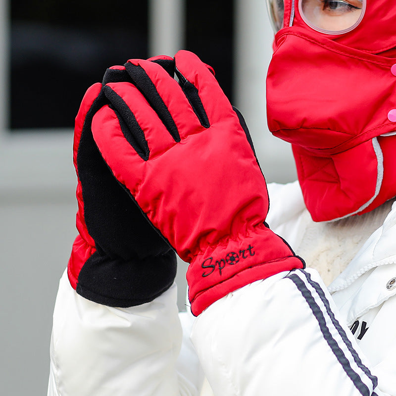 Windproof ski riding electric bike gloves