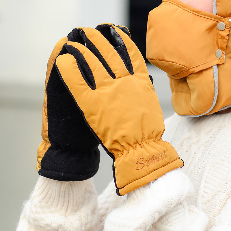 Windproof ski riding electric bike gloves