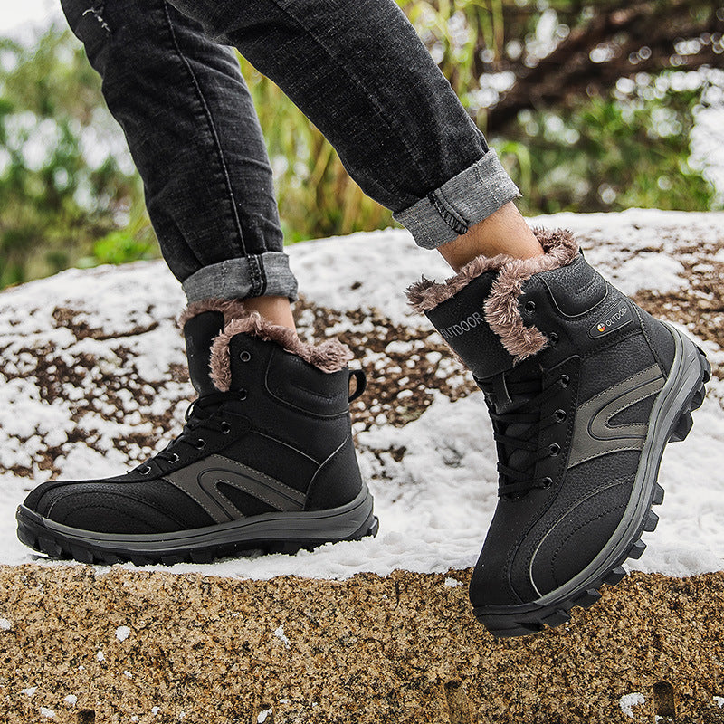 Velvet Warm Plus Size Hiking Boots