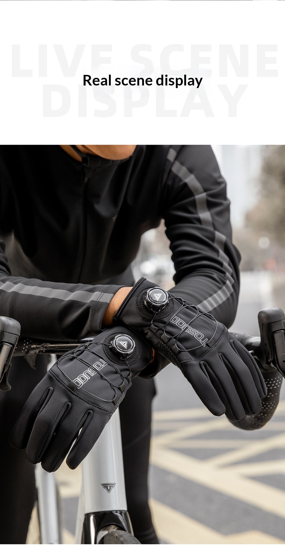 Electric Bike Long Finger Riding Gloves