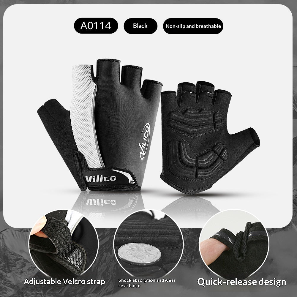 Unisex Road Bike Half-finger Gloves