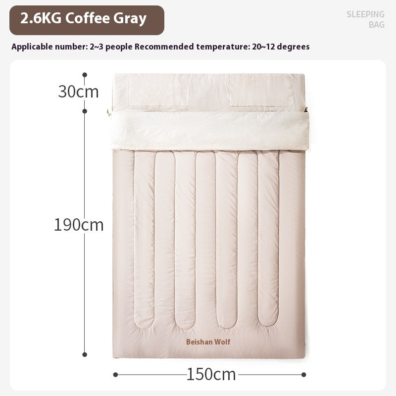 Double Sleeping Bag Outdoor Thickened