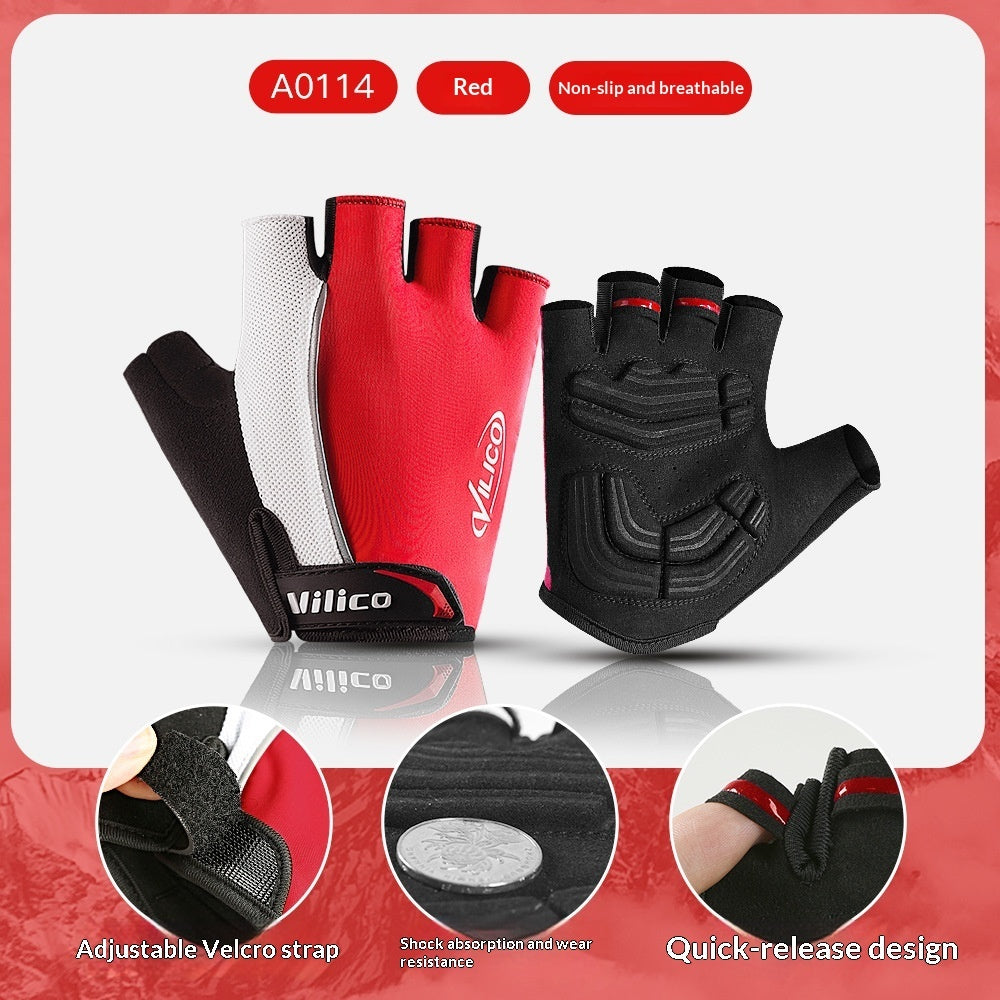 Unisex Road Bike Half-finger Gloves