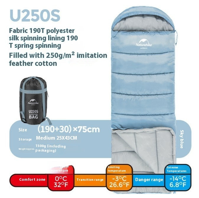 Envelope Hooded Sleeping Bag