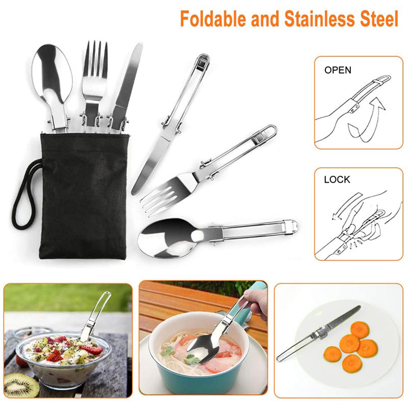 Camping Combination Suit Pot Folding Mini Cookware