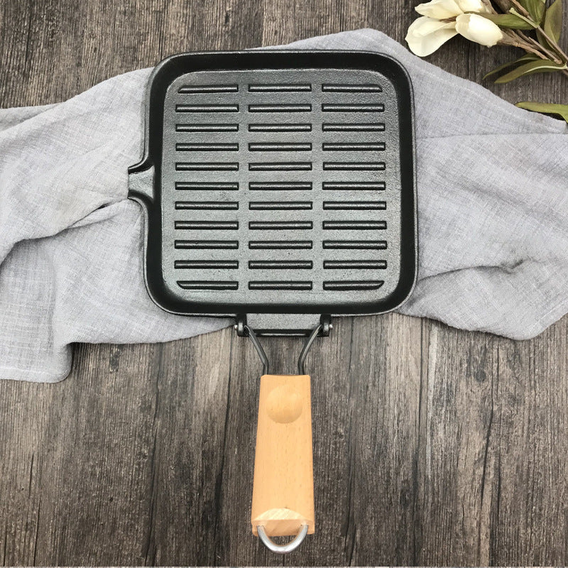 Cast Iron Steak Skillet Folding Pan